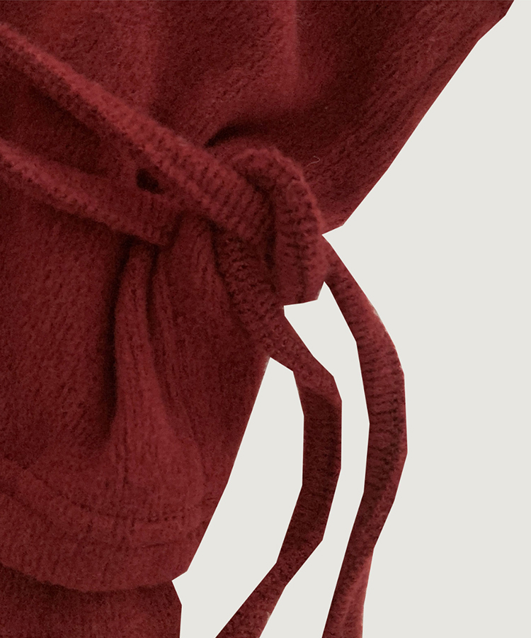 베로나 기모 리본 레이어드 여리핏 니트탑 버튼가디건 셋업