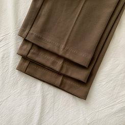 【丈別】【起毛】ツーピンタックバンディングワイドスラックス