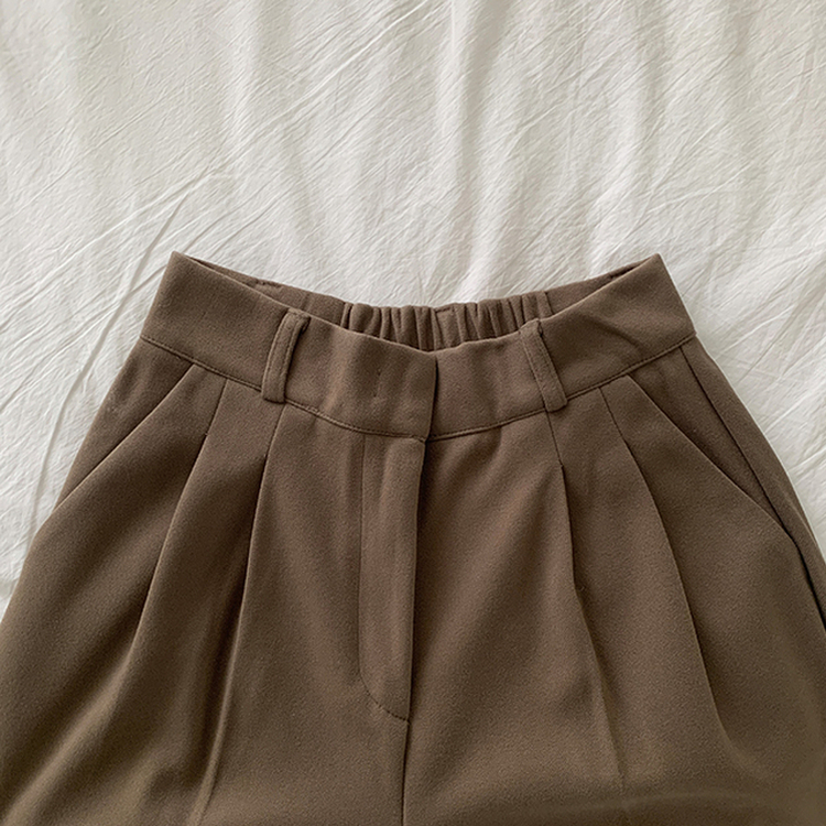 【丈別】【起毛】ツーピンタックバンディングワイドスラックス