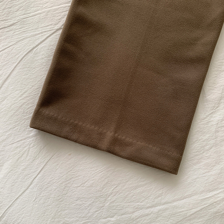 【丈別】【起毛】ツーピンタックバンディングワイドスラックス