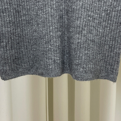 タートルネックボタンリブスリムニット(6color)