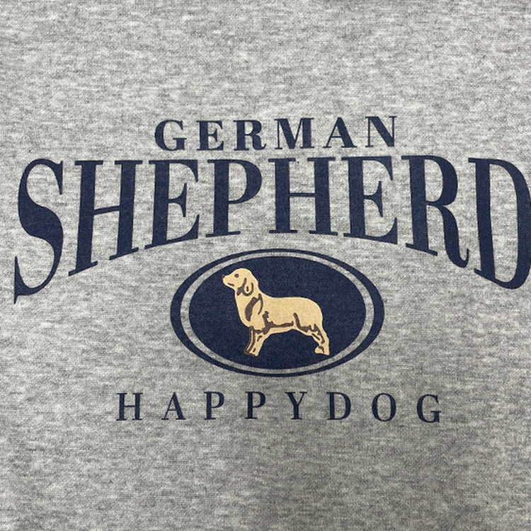 셰퍼드 프린팅 크롭 아방핏 기모 맨투맨