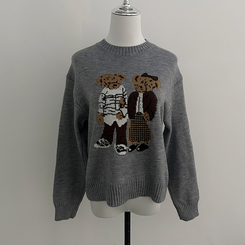 カップルクマラウンドネックニット