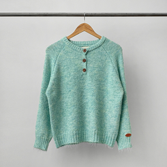 ヘンリーネックニット