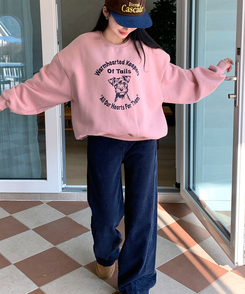 【起毛】ウールトレーナー SOFT PINK