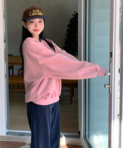 【起毛】ウールトレーナー SOFT PINK