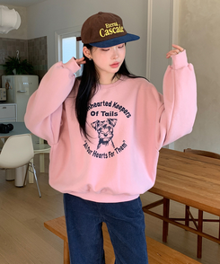 【起毛】ウールトレーナー SOFT PINK