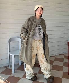 【起毛】ウールトレーナー MELANGE GRAY