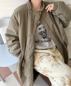 【起毛】ウールトレーナー MELANGE GRAY