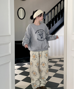 【起毛】ウールトレーナー MELANGE GRAY