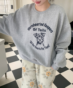 【起毛】ウールトレーナー MELANGE GRAY