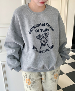 【起毛】ウールトレーナー MELANGE GRAY