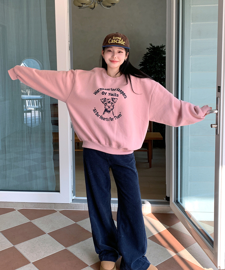 【起毛】ウールトレーナー SOFT PINK