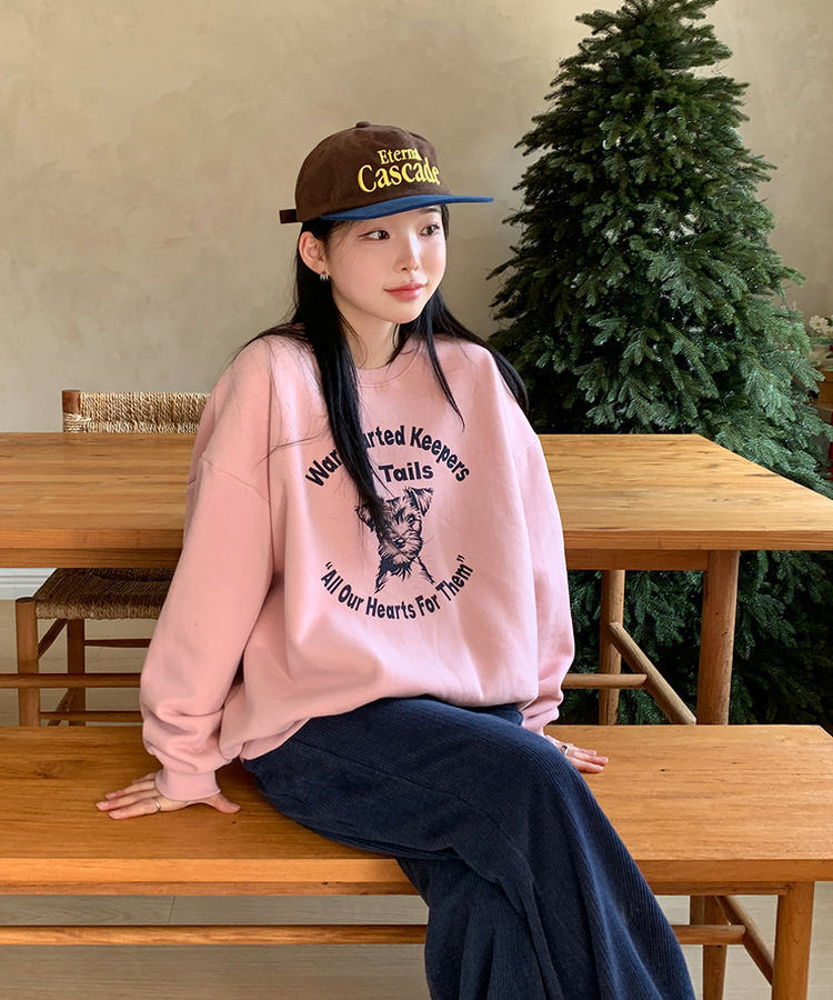 【起毛】ウールトレーナー SOFT PINK