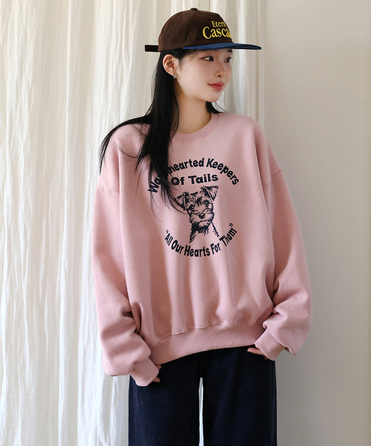 【起毛】ウールトレーナー SOFT PINK