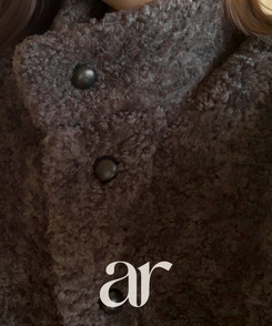 （ふわふわぬくもり／ハイネック／保温力アップ）ハイネックボタンボアハーフムートンジャケット CHARCOAL