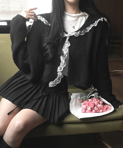 プリーツストリングミニスカート CHARCOAL