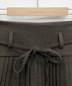 プリーツストリングミニスカート