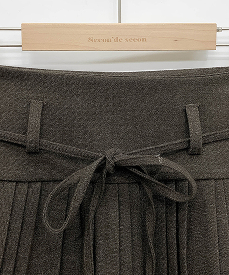 プリーツストリングミニスカート