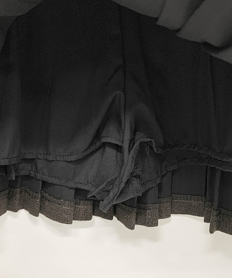 プリーツストリングミニスカート