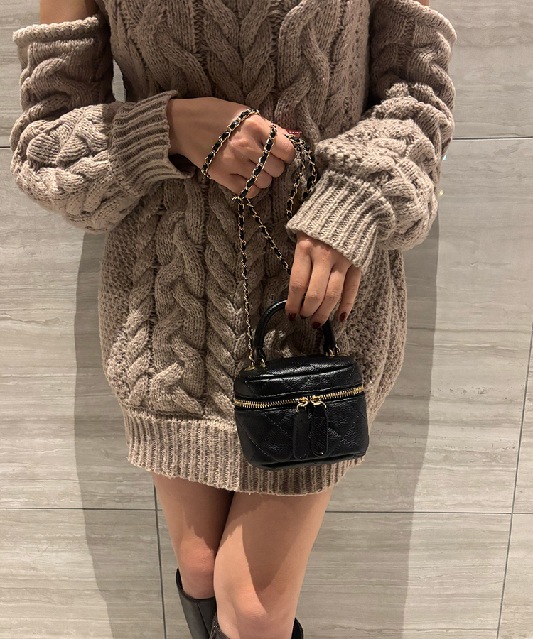 고퀄 숄더 크로스 백 블랙