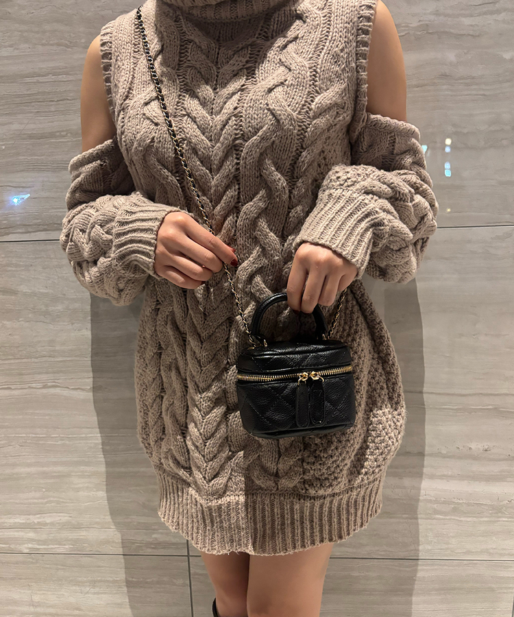 고퀄 숄더 크로스 백 블랙