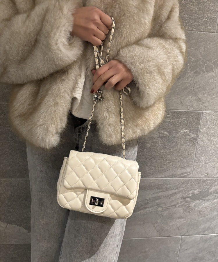 데일리 숄더 크로스 백 아이보리