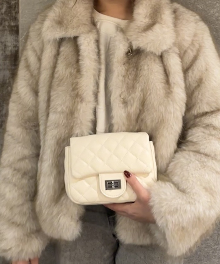 데일리 숄더 크로스 백 아이보리