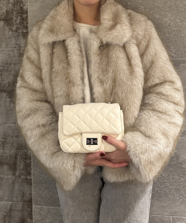 데일리 숄더 크로스 백 아이보리