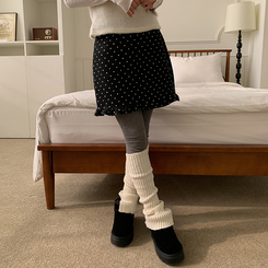 ドットフリルHラインスカート BLACK