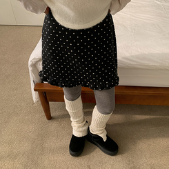 ドットフリルHラインスカート BLACK