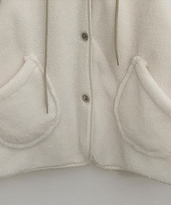 フードウールフリースポケットショートジャケット