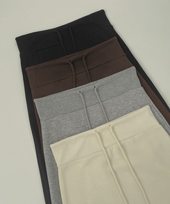 【起毛】ローライズリブマキシロングスカート