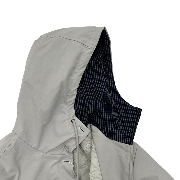 ハイネックチェックキルティングダウンジャンパー