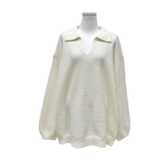 ウールVネックニットミニワンピース