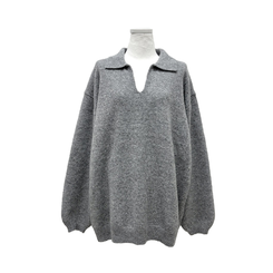 ウールVネックニットミニワンピース