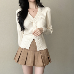 デイリーVネックニット WHITE