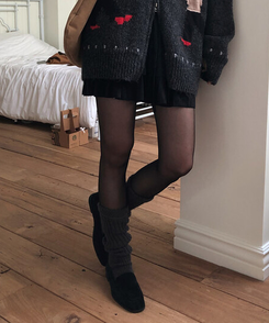 スエードローファー BLACK