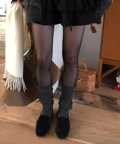 スエードローファー BLACK