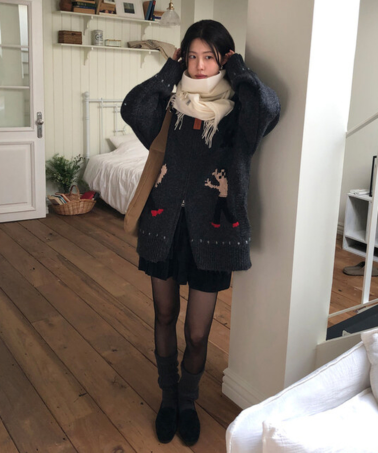 スエードローファー BLACK