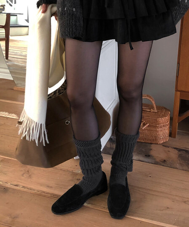 スエードローファー BLACK