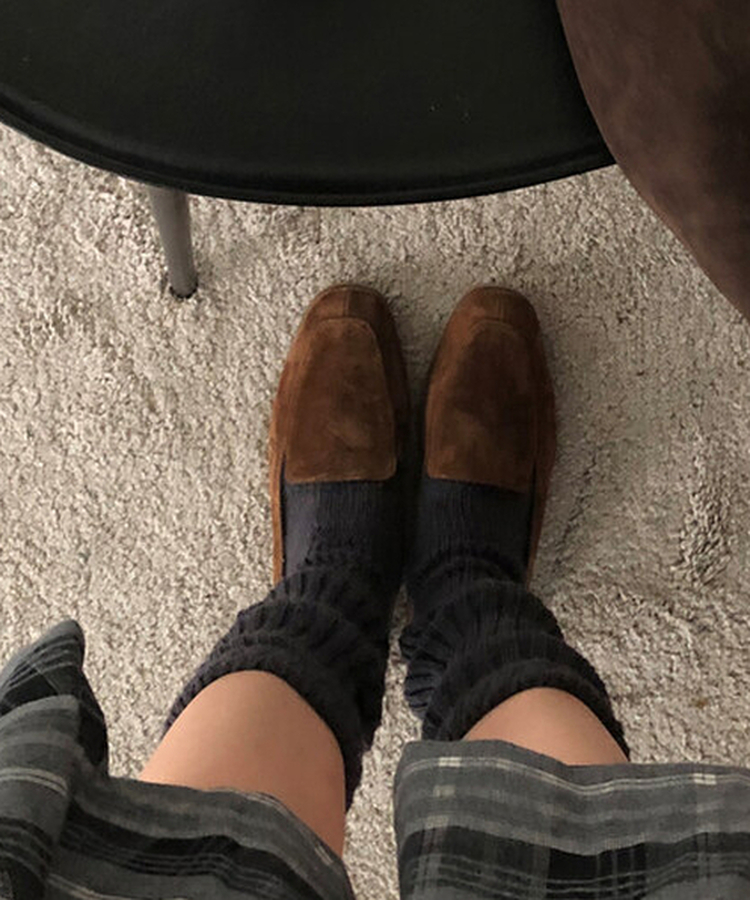 スエードローファー BROWN