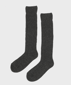 ウールカシミヤケーブルニットソックス