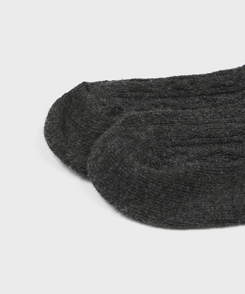 ウールカシミヤケーブルニットソックス