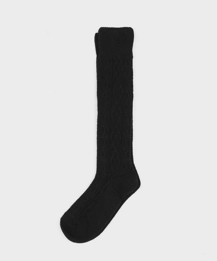 ウールカシミヤケーブルニットソックス