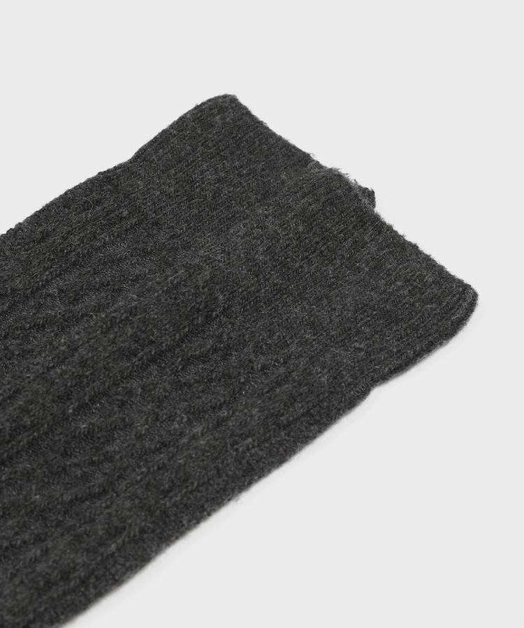 ウールカシミヤケーブルニットソックス