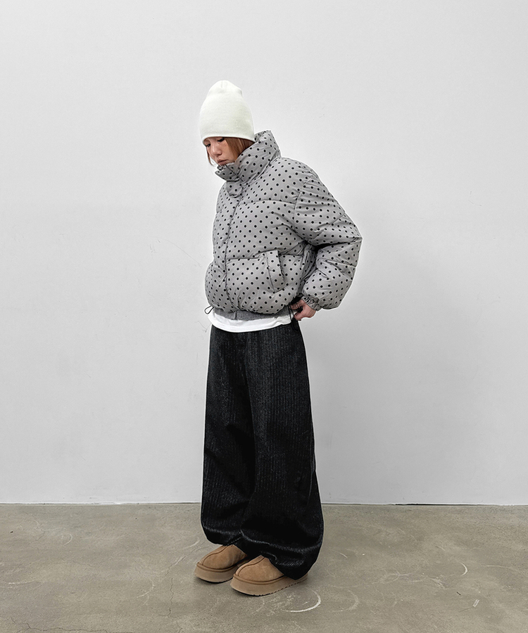 クロップドットダウンジャンパー｜ダウン｜韓国ファッション通販 SONA
