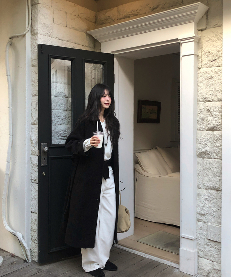 【起毛】リミットワイドパンツ IVORY