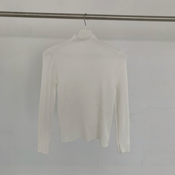 【起毛】リブミンクタートルネック長袖Tシャツ