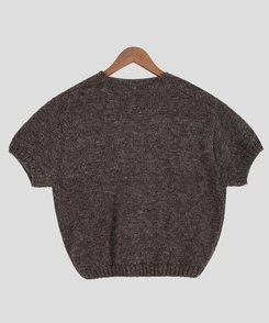 モーメントVネック半袖ニット(8color)